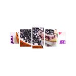 Casa si Gradina - Decoratiuni - Tablouri - Tablou multicanvas 5 piese Food and Drinks model 218, 220x90 cm - Infinity.ro