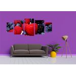 Casa si Gradina - Decoratiuni - Tablouri - Tablou multicanvas 5 piese Food and Drinks model 183, 220x90 cm - Infinity.ro
