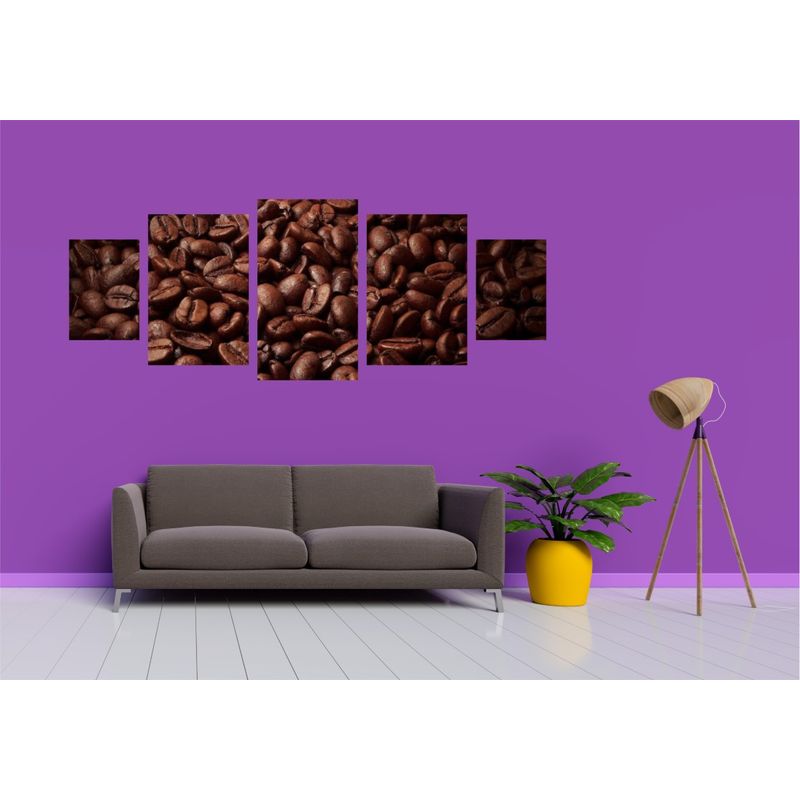Casa si Gradina - Decoratiuni - Tablouri - Tablou multicanvas 5 piese Food and Drinks model 19, 220x90 cm - Infinity.ro