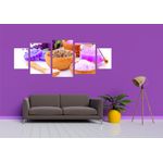 Casa si Gradina - Decoratiuni - Tablouri - Tablou multicanvas 5 piese Food and Drinks model 182, 220x90 cm - Infinity.ro