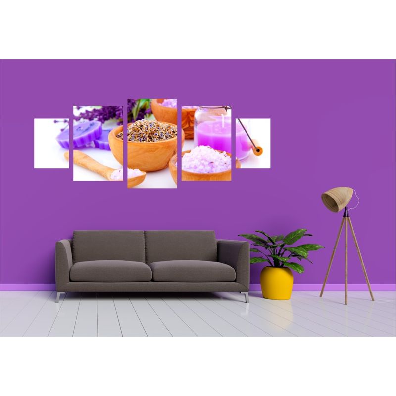 Casa si Gradina - Decoratiuni - Tablouri - Tablou multicanvas 5 piese Food and Drinks model 182, 220x90 cm - Infinity.ro