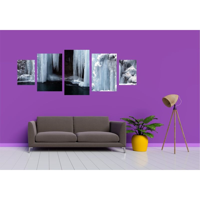 Casa si Gradina - Decoratiuni - Tablouri - Tablou multicanvas 5 piese model Cascada 25, 220x90 cm - Infinity.ro