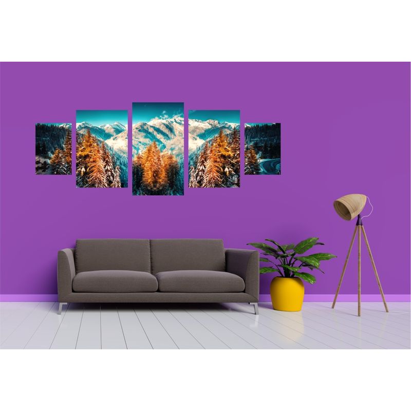 Casa si Gradina - Decoratiuni - Tablouri - Tablou multicanvas 5 piese Natura model 3, 220x90 cm - Infinity.ro