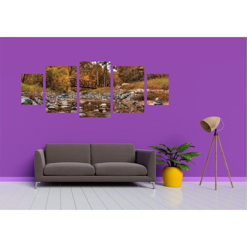 Casa si Gradina - Decoratiuni - Tablouri - Tablou multicanvas 5 piese Natura model 68, 220x90 cm - Infinity.ro