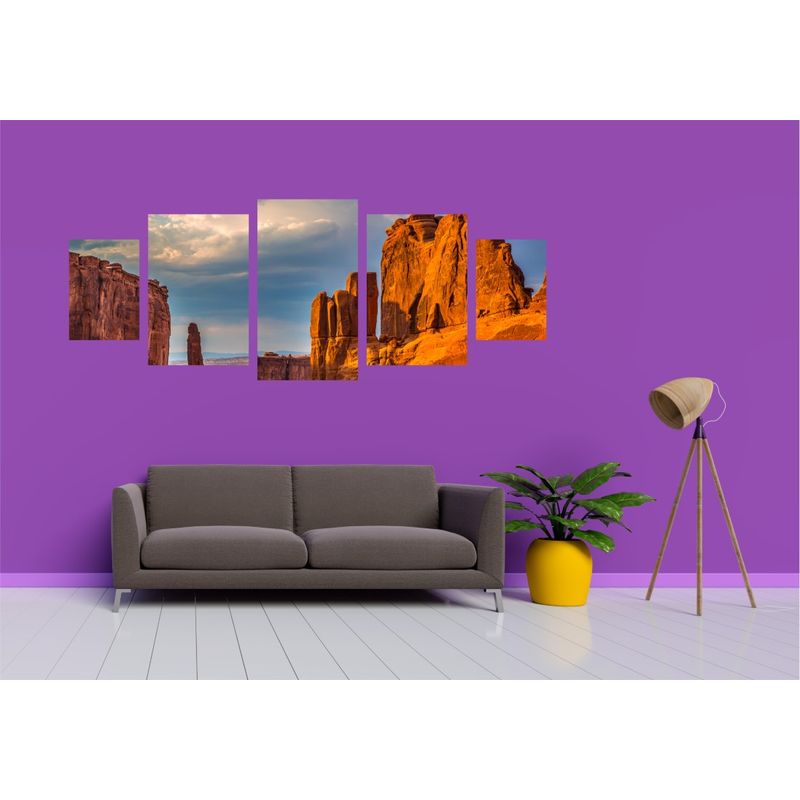 Casa si Gradina - Decoratiuni - Tablouri - Tablou multicanvas 5 piese Natura model 95, 220x90 cm - Infinity.ro