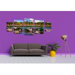 Casa si Gradina - Decoratiuni - Tablouri - Tablou multicanvas 5 piese Natura model 100, 220x90 cm - Infinity.ro