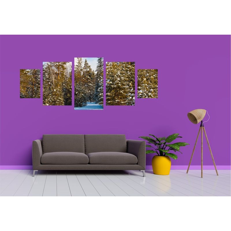 Casa si Gradina - Decoratiuni - Tablouri - Tablou multicanvas 5 piese Natura model 23, 220x90 cm - Infinity.ro