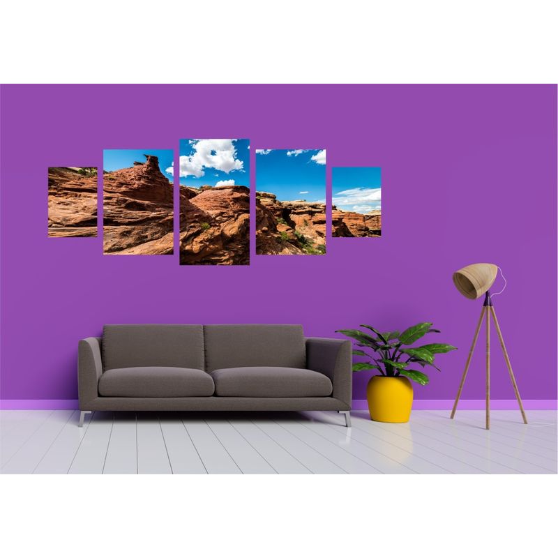 Casa si Gradina - Decoratiuni - Tablouri - Tablou multicanvas 5 piese Natura model 130, 220x90 cm - Infinity.ro