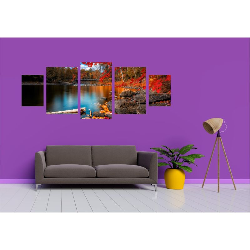 Casa si Gradina - Decoratiuni - Tablouri - Tablou multicanvas 5 piese Natura model 77, 220x90 cm - Infinity.ro