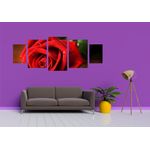 Casa si Gradina - Decoratiuni - Tablouri - Tablou multicanvas 5 piese Flori model 18, 220x90 cm - Infinity.ro