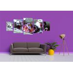 Casa si Gradina - Decoratiuni - Tablouri - Tablou multicanvas 5 piese Food and Drinks model 116, 220x90 cm - Infinity.ro