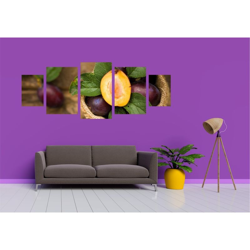 Casa si Gradina - Decoratiuni - Tablouri - Tablou multicanvas 5 piese Food and Drinks model 106, 220x90 cm - Infinity.ro