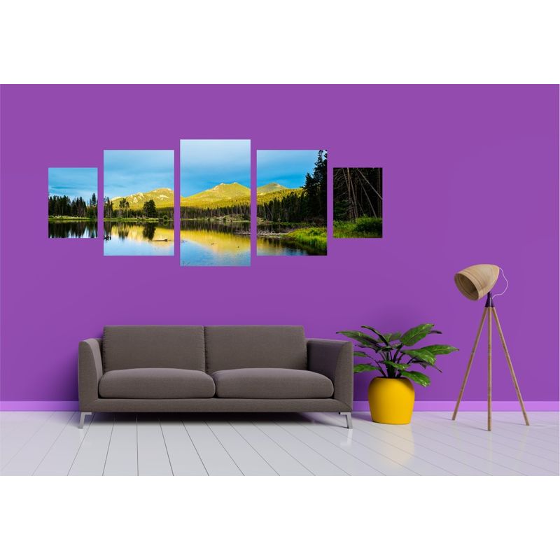 Casa si Gradina - Decoratiuni - Tablouri - Tablou multicanvas 5 piese Natura model 45, 220x90 cm - Infinity.ro