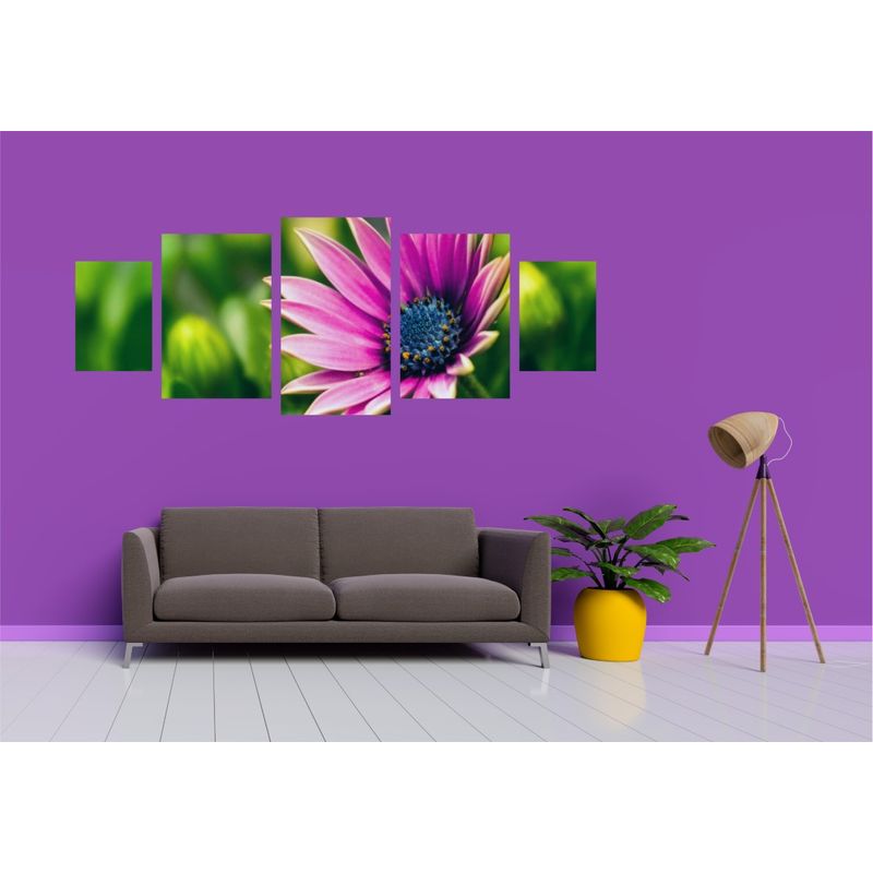 Casa si Gradina - Decoratiuni - Tablouri - Tablou multicanvas 5 piese Flori model 12, 220x90 cm - Infinity.ro