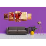 Casa si Gradina - Decoratiuni - Tablouri - Tablou multicanvas 5 piese Food and Drinks model 100, 220x90 cm - Infinity.ro