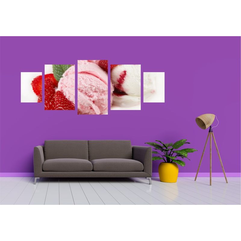 Casa si Gradina - Decoratiuni - Tablouri - Tablou multicanvas 5 piese Food and Drinks model 105, 220x90 cm - Infinity.ro