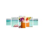 Casa si Gradina - Decoratiuni - Tablouri - Tablou multicanvas 5 piese Food and Drinks model 110, 220x90 cm - Infinity.ro