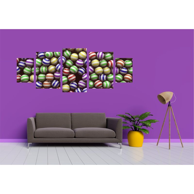 Casa si Gradina - Decoratiuni - Tablouri - Tablou multicanvas 5 piese Food and Drinks model 138, 220x90 cm - Infinity.ro