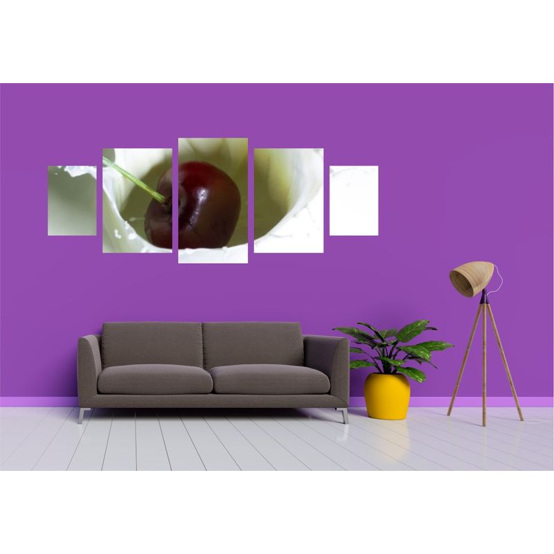 Casa si Gradina - Decoratiuni - Tablouri - Tablou multicanvas 5 piese Food and Drinks model 144, 220x90 cm - Infinity.ro