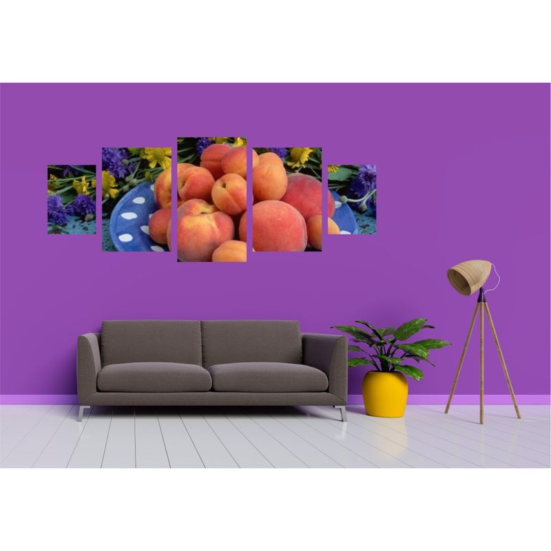 Casa si Gradina - Decoratiuni - Tablouri - Tablou multicanvas 5 piese Food and Drinks model 173, 220x90 cm - Infinity.ro
