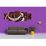 Casa si Gradina - Decoratiuni - Tablouri - Tablou multicanvas 5 piese Food and Drinks model 151, 220x90 cm - Infinity.ro