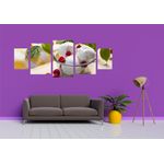 Casa si Gradina - Decoratiuni - Tablouri - Tablou multicanvas 5 piese Food and Drinks model 131, 220x90 cm - Infinity.ro