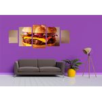 Casa si Gradina - Decoratiuni - Tablouri - Tablou multicanvas 5 piese Food and Drinks model 112, 220x90 cm - Infinity.ro