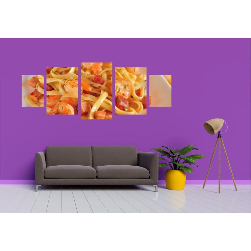 Casa si Gradina - Decoratiuni - Tablouri - Tablou multicanvas 5 piese Food and Drinks model 119, 220x90 cm - Infinity.ro