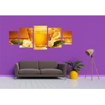 Casa si Gradina - Decoratiuni - Tablouri - Tablou multicanvas 5 piese Food and Drinks model 87, 220x90 cm - Infinity.ro