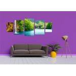 Casa si Gradina - Decoratiuni - Tablouri - Tablou multicanvas 5 piese model Cascada 16, 220x90 cm - Infinity.ro