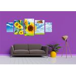 Casa si Gradina - Decoratiuni - Tablouri - Tablou multicanvas 5 piese Flori model 34, 220x90 cm - Infinity.ro