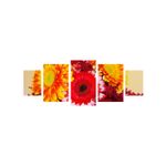 Casa si Gradina - Decoratiuni - Tablouri - Tablou multicanvas 5 piese Flori model 24, 220x90 cm - Infinity.ro