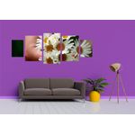 Casa si Gradina - Decoratiuni - Tablouri - Tablou multicanvas 5 piese Flori model 20, 220x90 cm - Infinity.ro