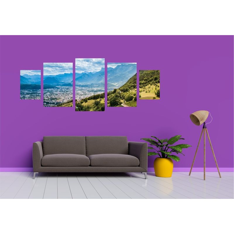 Casa si Gradina - Decoratiuni - Tablouri - Tablou multicanvas 5 piese Natura model 89, 220x90 cm - Infinity.ro