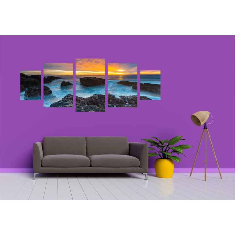 Casa si Gradina - Decoratiuni - Tablouri - Tablou multicanvas 5 piese Natura model 140, 220x90 cm - Infinity.ro