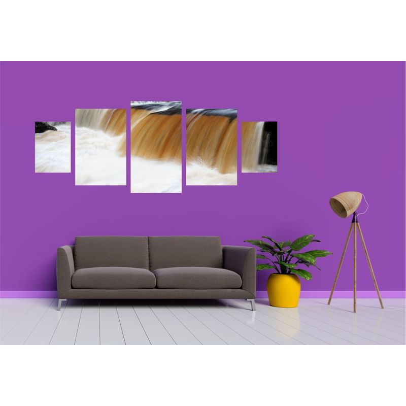 Casa si Gradina - Decoratiuni - Tablouri - Tablou multicanvas 5 piese model Cascada 24, 220x90 cm - Infinity.ro