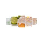 Casa si Gradina - Decoratiuni - Tablouri - Tablou multicanvas 5 piese Food and Drinks model 77, 220x90 cm - Infinity.ro