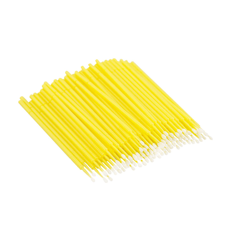 Ingrijire personala si Cosmetice - Machiaj - Accesorii machiaj - Micro perii, pentru curatarea genelor, 100 bucati, Galben - Infinity.ro