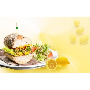 Tablou canvas  Drinks and food model 58