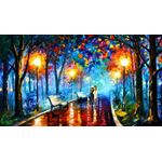 Casa si Gradina - Decoratiuni - Tablouri - Tablou canvas Pictura abstracta noaptea, 100x70 cm - Infinity.ro