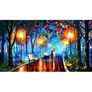 Tablou canvas Pictura abstracta noaptea, 100x70 cm