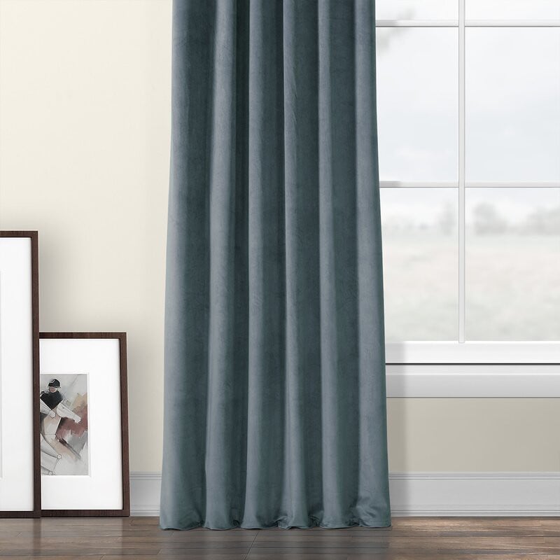 Casa si Gradina - Textile si covoare - Perdele si draperii - Draperii - Set draperii din catifea cu rejansa din bumbac tip fagure, Madison, 250x240 cm, densitate 700 g/ml, Stone, 2 buc - Infinity.ro